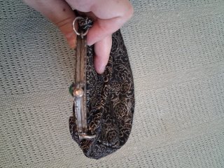 Vintage brocade bag metal clasp Bolso boquilla