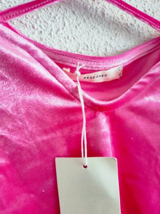 Blusa rosa manga larga cruzada