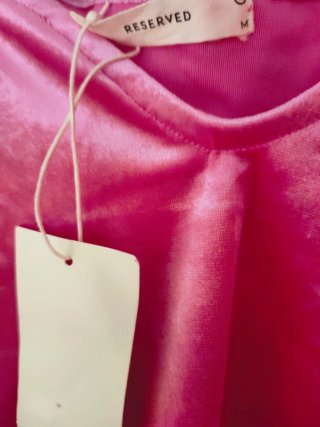 Blusa rosa manga larga cruzada