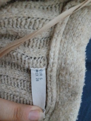 Cárdigan beige de punto