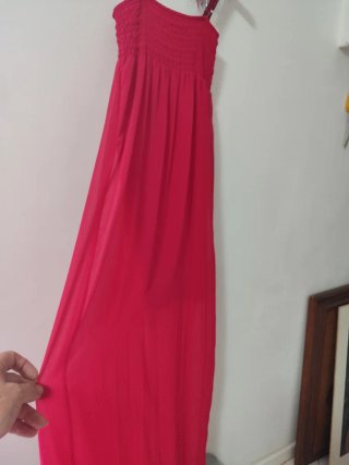 Abito lungo donna rosso elasticizzato