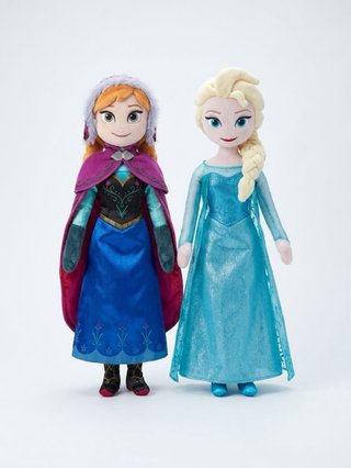 Pack Peluches Elsa y Anna Disney Frozen Originales