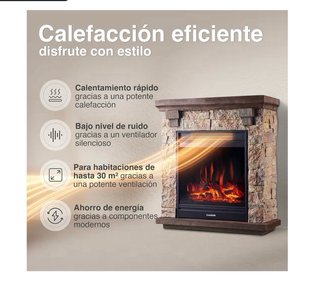 Chimenea eléctrica con calefacción