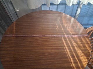 Mesa redonda vintage madera