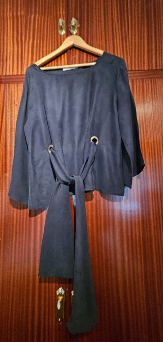 Vestido estampado verde y azul