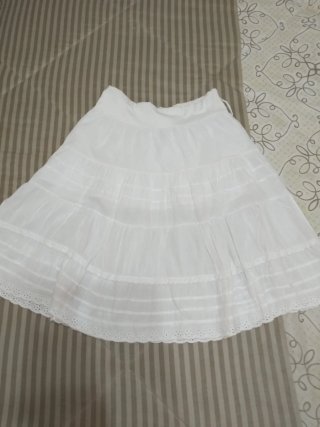 Falda blanca algodón Talla M