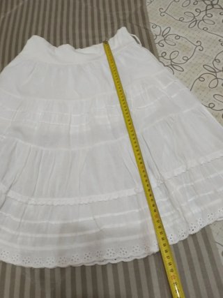 Falda blanca algodón Talla M