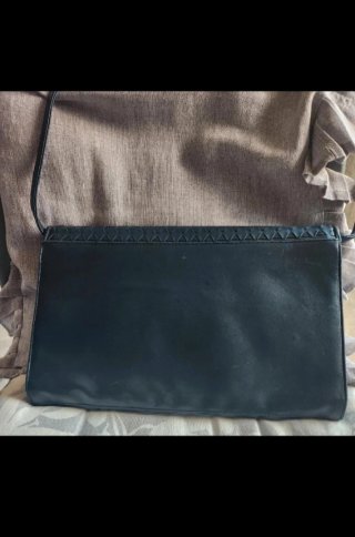Borsetta in pelle blu Navy con tracolla