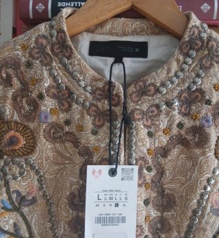 Chaqueta Zara bordada multicolor