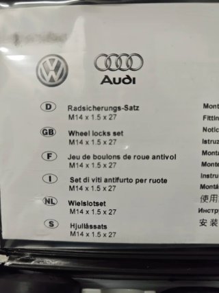 Juego Tornillos Antirrobo VW