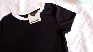 Camiseta Top Negro y Blanco