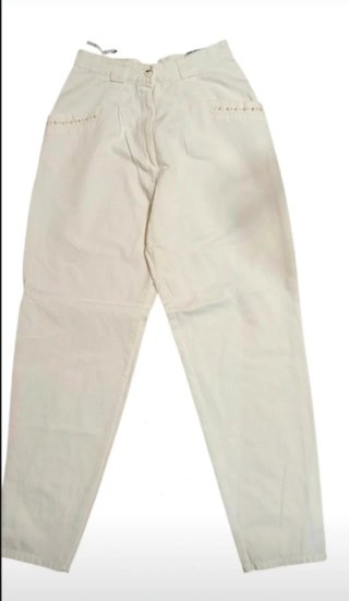 Jeans vintage vita alta bianchi