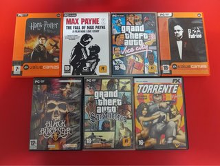 Lote 7 Juegos PC CD-ROM: Harry Potter, Max Payne 2