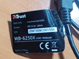 Webcam Trust WB-6250X Negra