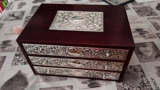 Joyero Estuche Madera y Plata