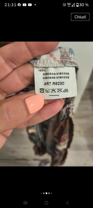 Abito lungo viscosa fantasia