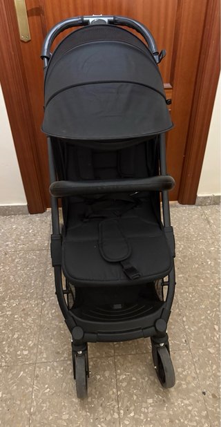 Silla de paseo ligera negra capota XXL