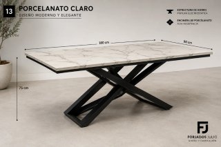 Mesa comedor porcelanato