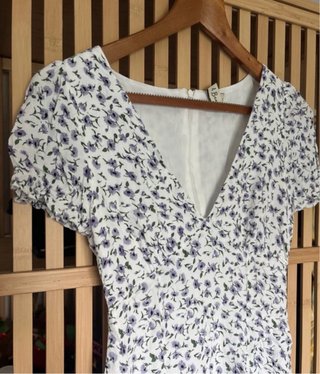 Vestido floral manga corta