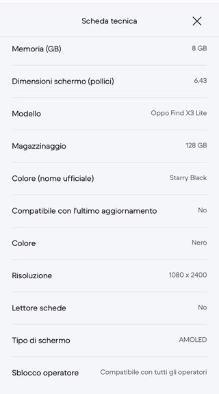 OPPO Find X3 Lite Nero 5G