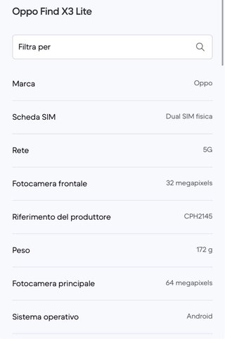 OPPO Find X3 Lite Nero 5G
