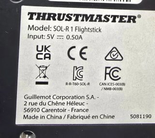 Joystick Thrustmaster SOL-R1 Flightstick. Come nuovo