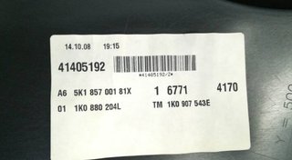 Salpicadero 5k1857001 volkswagen golf vi 321136