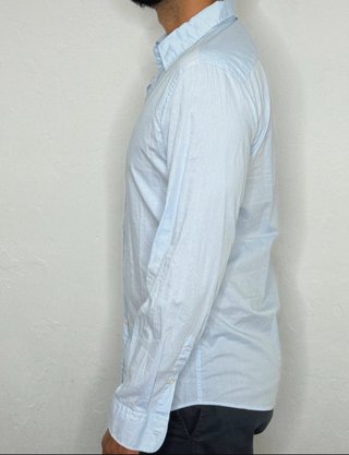 Camisa azul de manga larga Benetton talla M