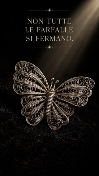 Spilla farfalla filigrana vintage argento
