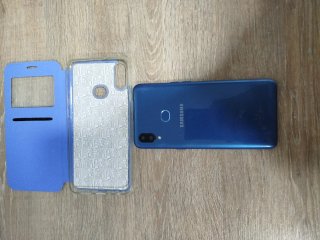 Samsung A10S Azul y funda