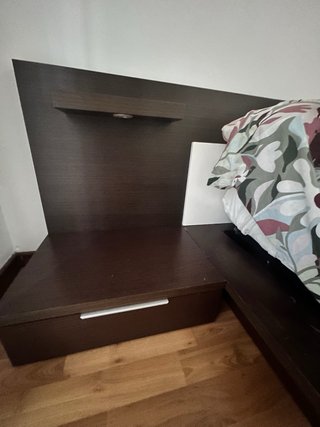 Dormitorio Matrimonio Blanco y Madera Vengué