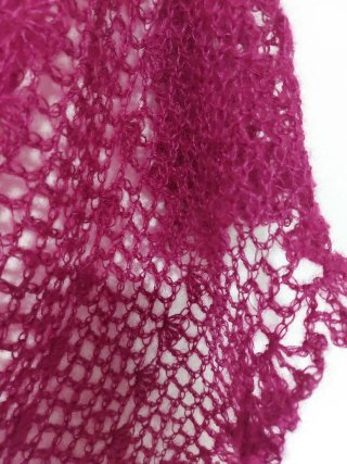 Scialle in mohair color borgogna