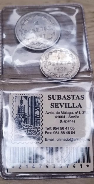 Moneda Gobierno Euskadi 1 y 2 Pesetas