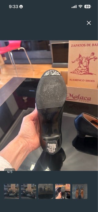 Zapatos baile español. Marca: Malaca. Piel. N° 35