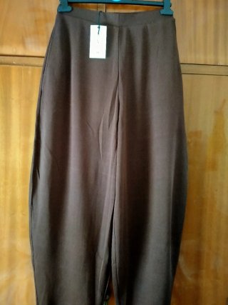 Pantalones anchos marrones mujer sin estrenar