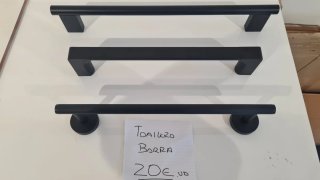 Toallero Barra Negro Metal