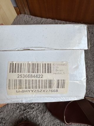 Sandalias tacón ancho marrón Talla 39