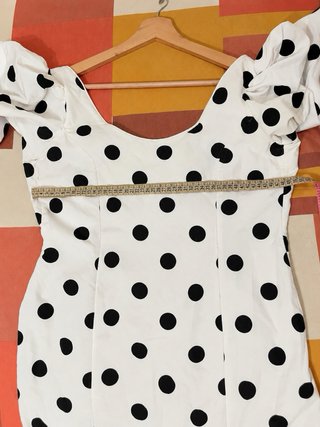 Vestido Flamenca Lunares Blanco y Negro