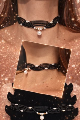 Choker La Perla negra