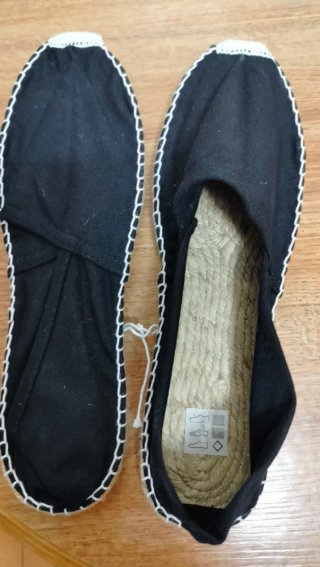 Alpargatas Esparto Negras Talla 45