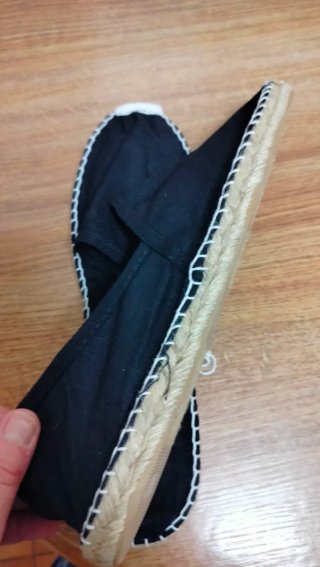 Alpargatas Esparto Negras Talla 45