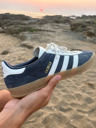 Adidas Gazelle Azul/Blanco Muy Poco Uso.