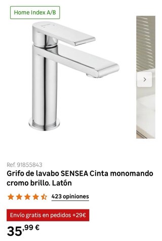 Grifo de baño moderno metal plateado