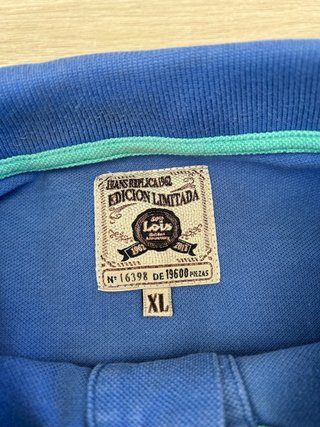 Polo Lois Talla XL Azul Manga Corta