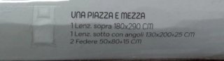 Completo Lenzuola 1 Piazza e Mezza