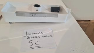 Jabonera para barra de ducha