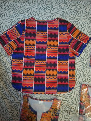 Camicia/Tunica Stile Dashiki a Manica Corta per Bambini