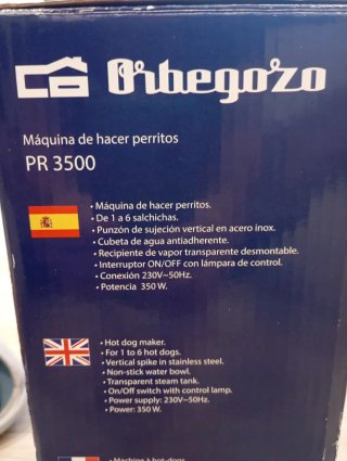 Máquina Perritos Calientes Orbegozo PR3500