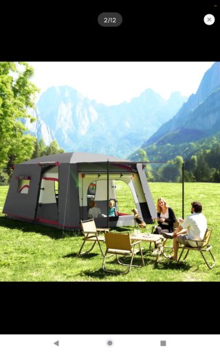 Tienda campaña para 4 personas con 2 habitaciones