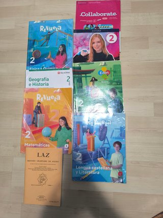 lote de libros de 2 eso colegio Veracruz